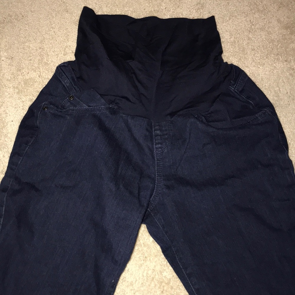 Dark blue maternity jeans